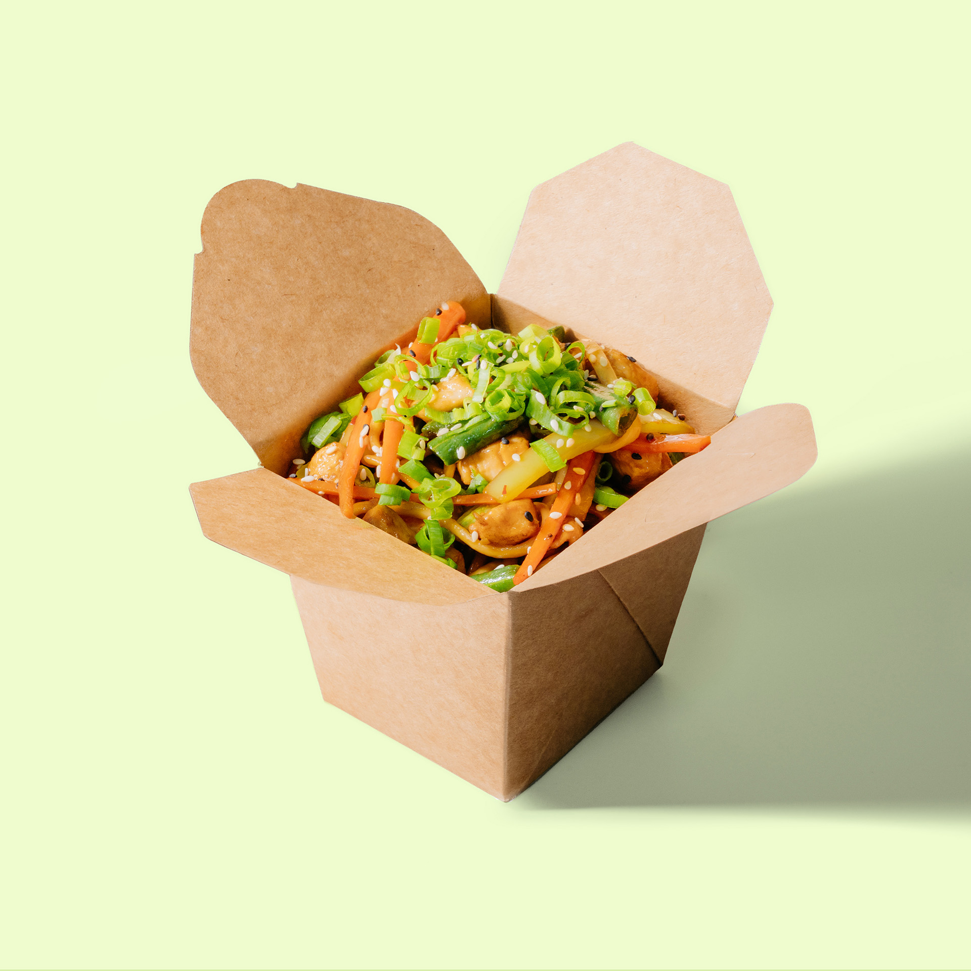 Chicken noodles teriyaki sauce