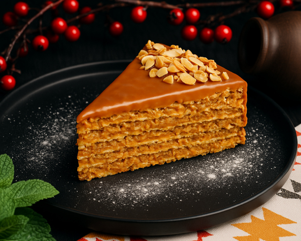 Вафельний торт з соленою карамеллю